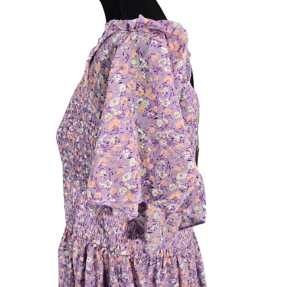 NWT | Keluummi Purple Floral Tiered Dress | Cottagecore | Plus Size 18 - Picture 4 of 7